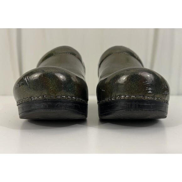 Dansko Shoes Womens 37 6.5-7 Nursing Clogs Prism Iridescent Green Patent Leather - Picture 8 of 10